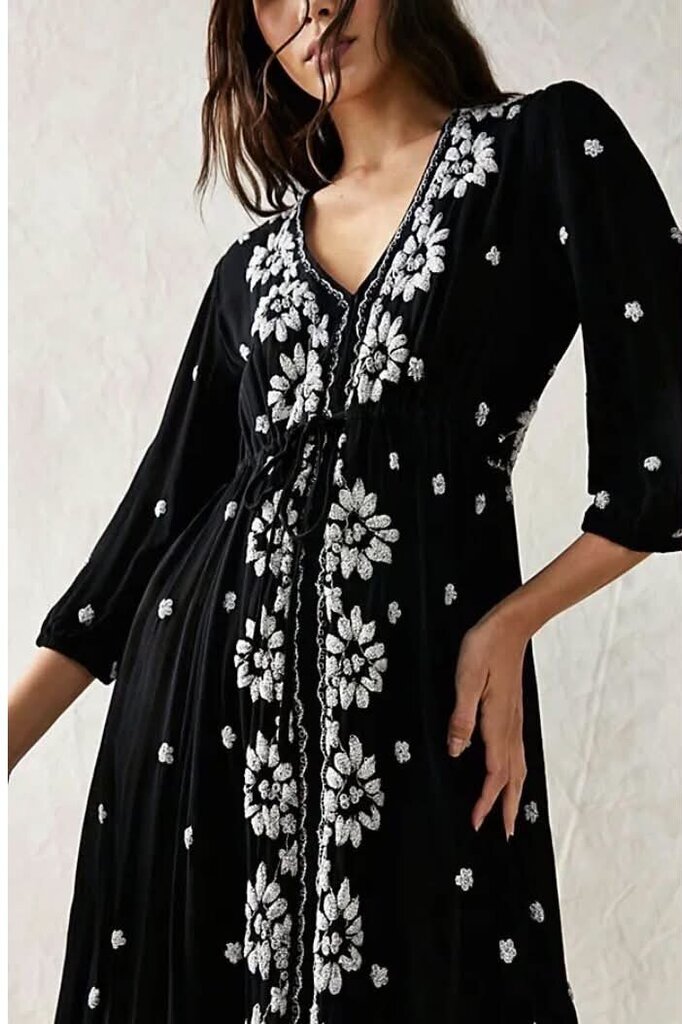 Free People Embroidered Fable Dress - Size Small