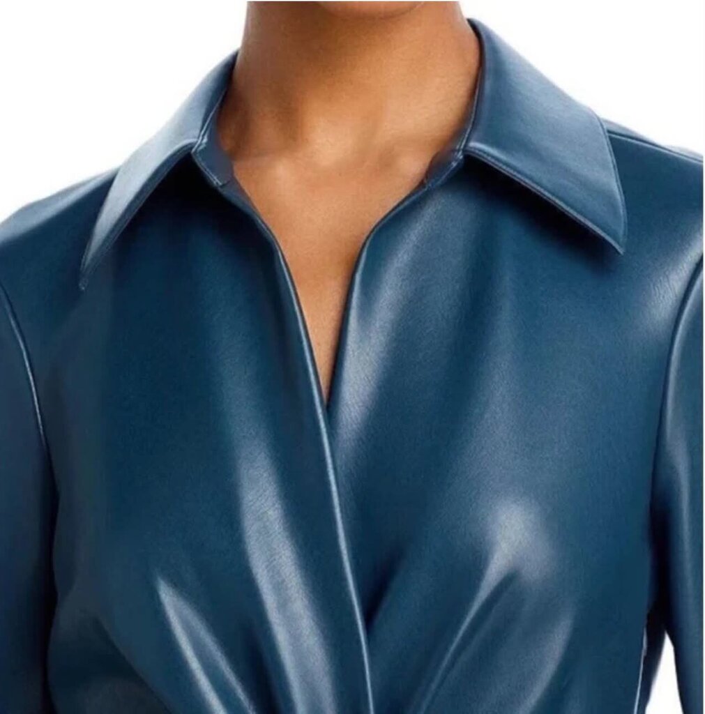 NWT Cinq A Sept McKenna Faux Leather Mini Dress - Size 10