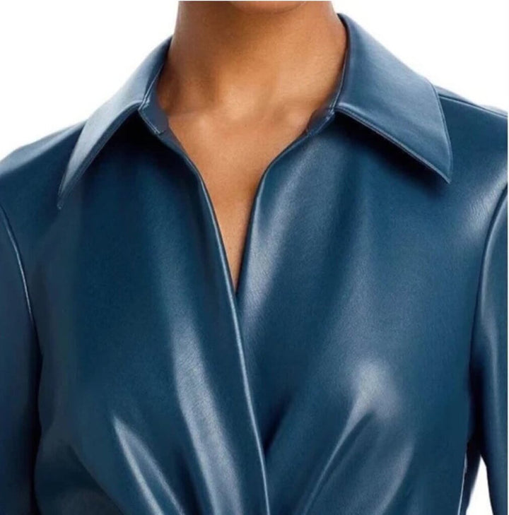 Cinq A Sept NWT McKenna Faux Leather Mini Dress - Size 10