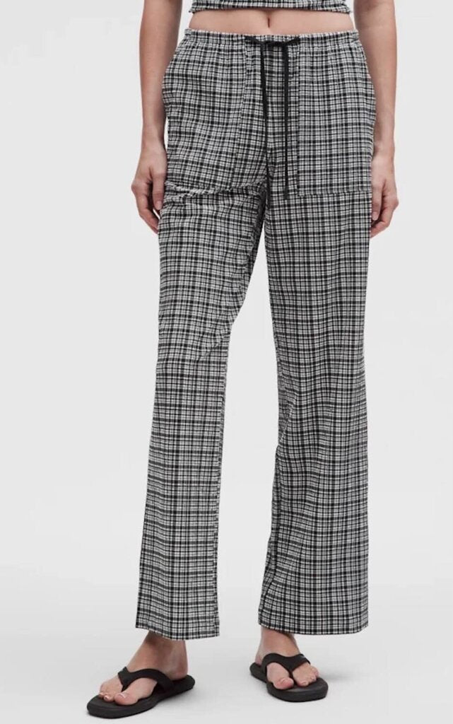 Lululemon Seersucker Check Mid-Rise Pull-On Pants NWT - Size Small