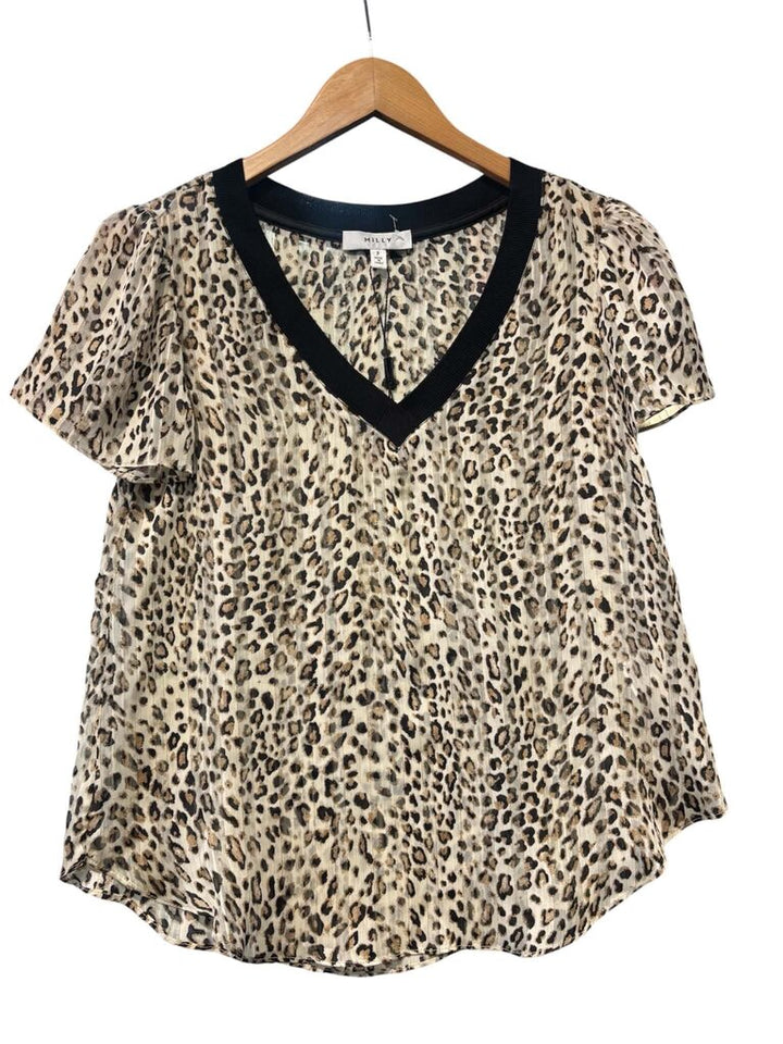 Milly NWT Leopard Print Blouse - Size Small
