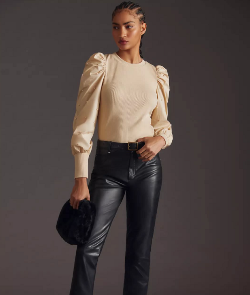Dolan Puff-Sleeve Blouse - Size Medium