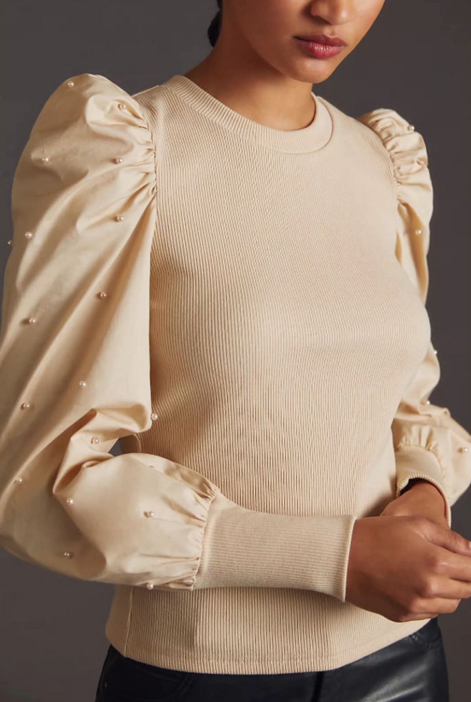 Dolan Puff-Sleeve Blouse - Size Medium