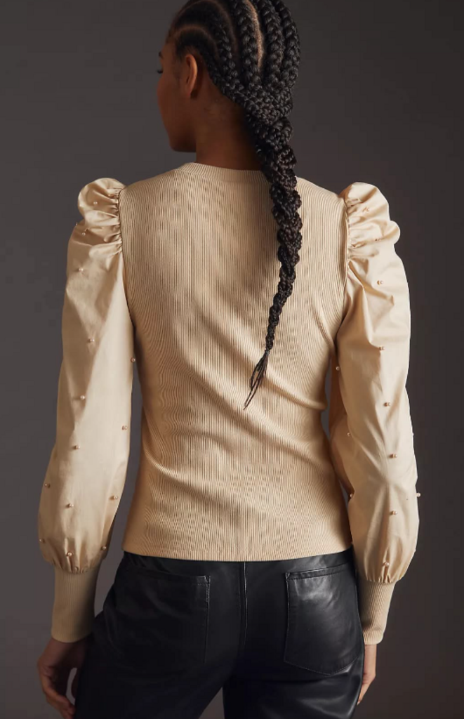 Dolan Puff-Sleeve Blouse - Size Medium