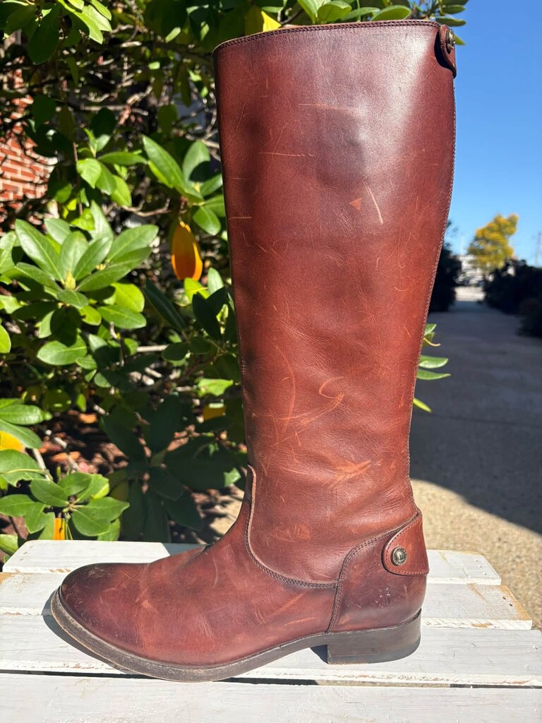 Frye Melissa Button Back Zip Riding Boots - Size 8.5