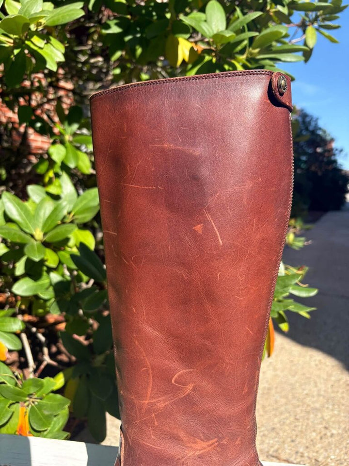 Frye Melissa Button Back Zip Riding Boots - Size 8.5
