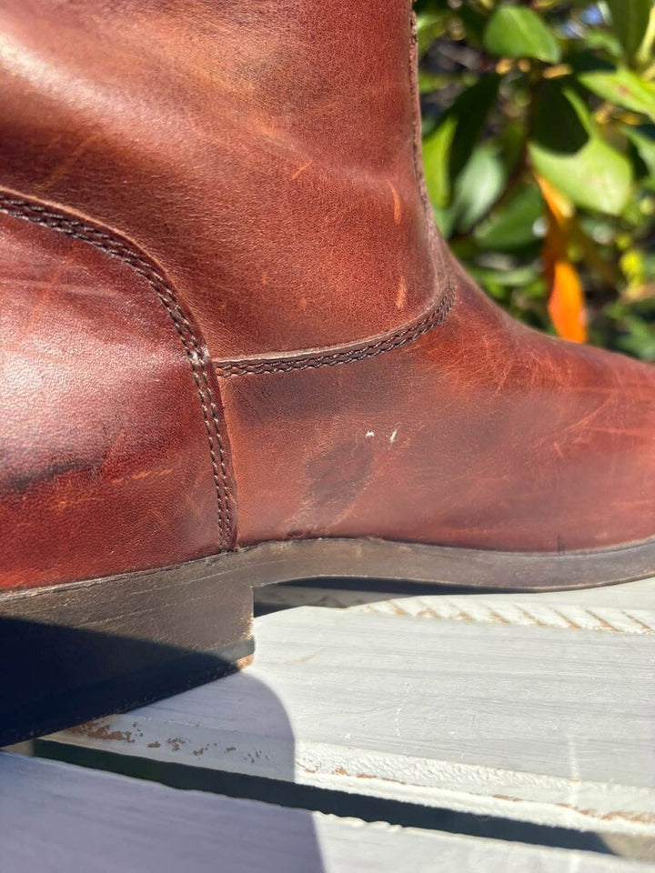 Frye Melissa Button Back Zip Riding Boots - Size 8.5