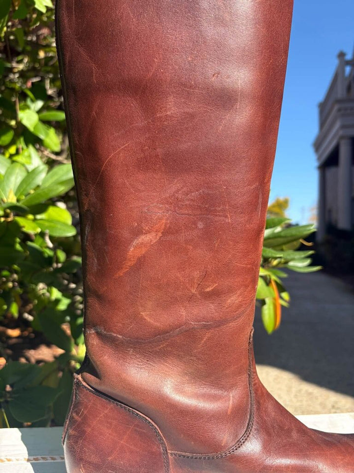 Frye Melissa Button Back Zip Riding Boots - Size 8.5