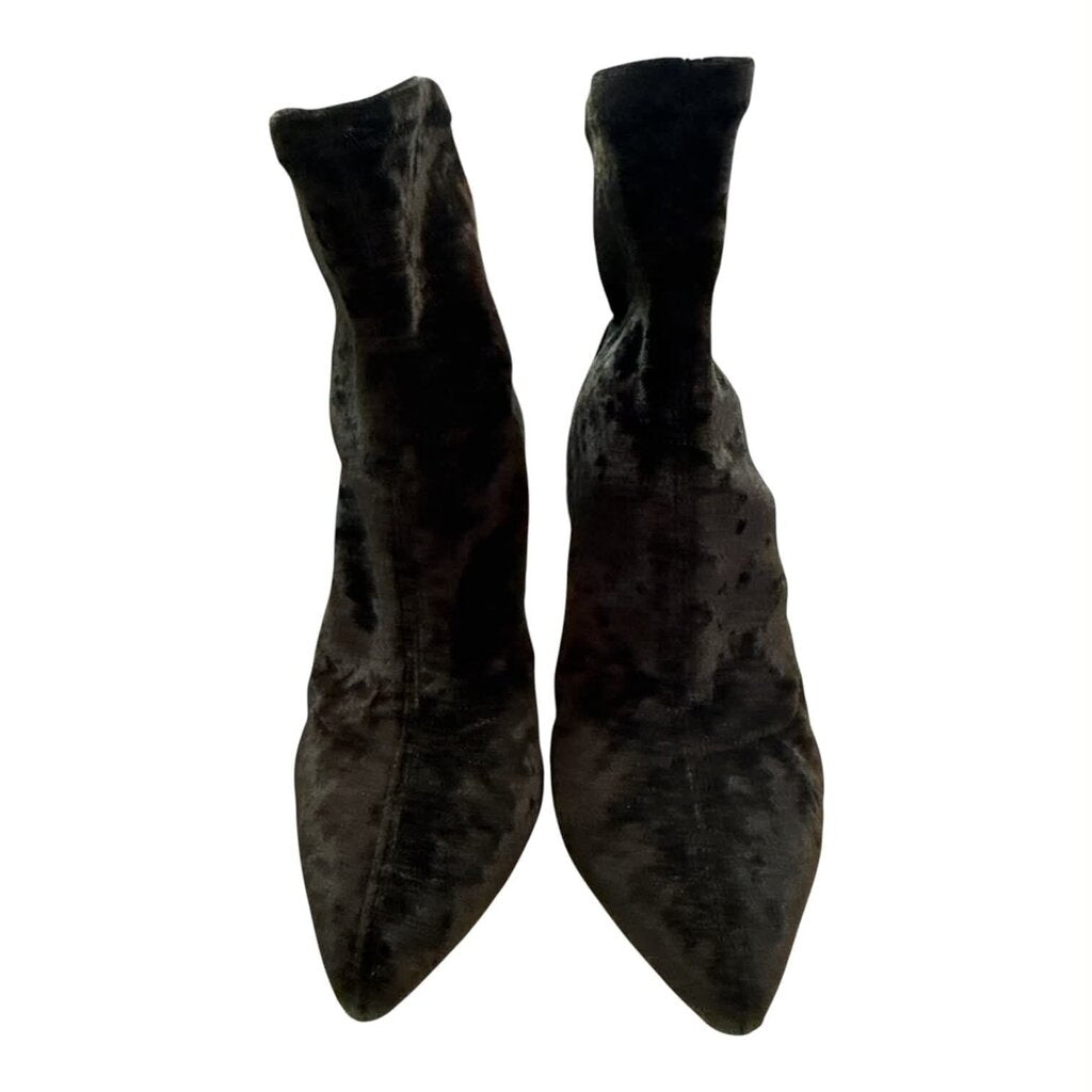 Jimmy Choo Louella Crushed Stretch Velvet Sock Boots - Size 39