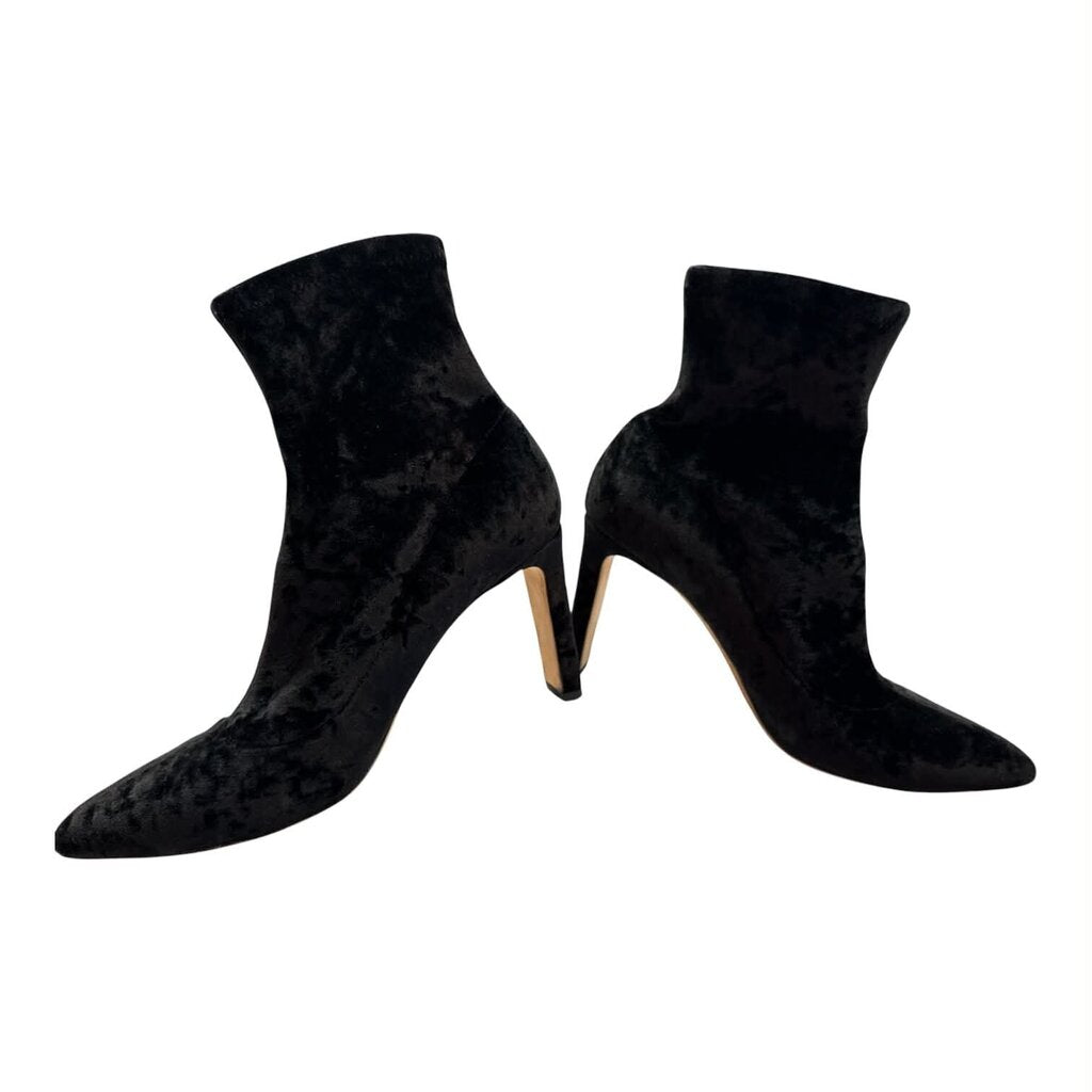 Jimmy Choo Louella Crushed Stretch Velvet Sock Boots - Size 39