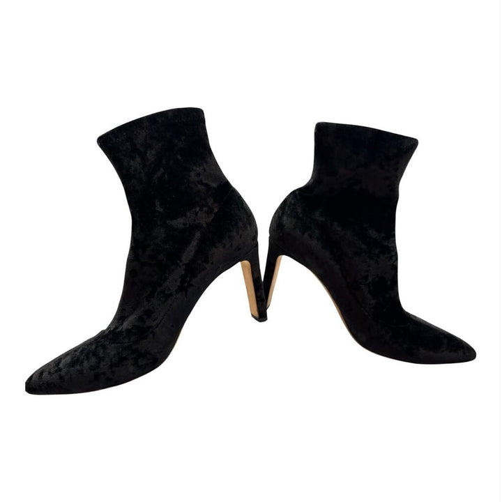 Jimmy Choo Louella Crushed Stretch Velvet Sock Boots - Size 39