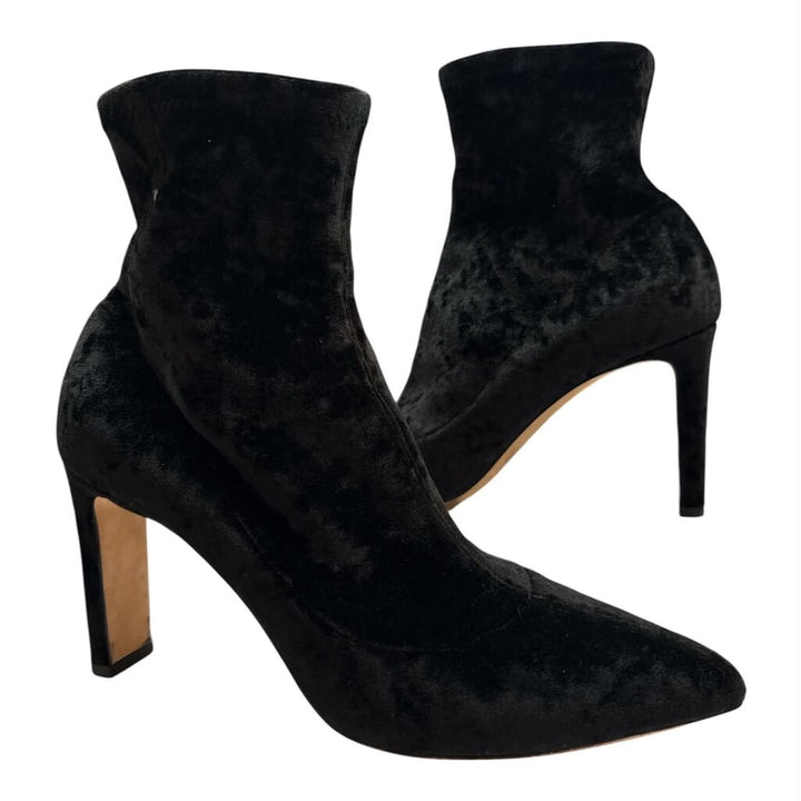 Jimmy Choo Louella Crushed Stretch Velvet Sock Boots - Size 39