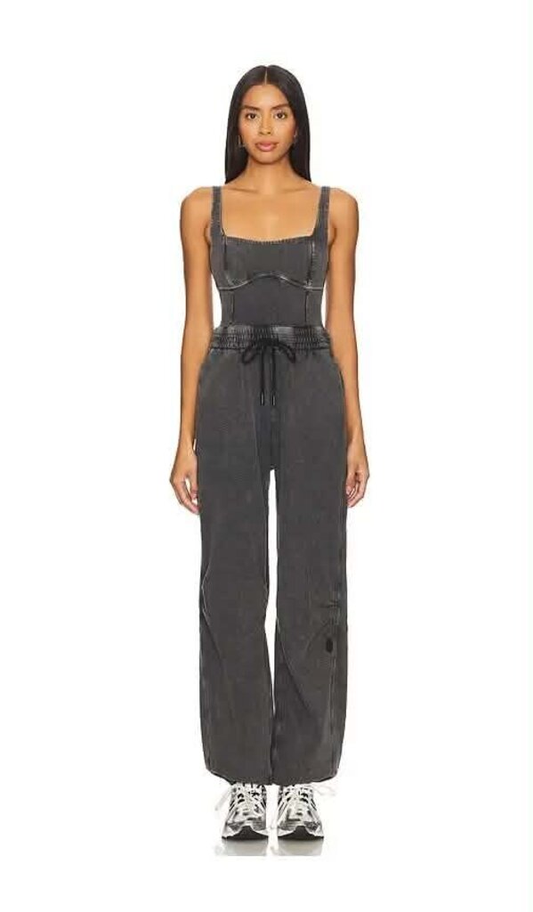 Free People NWT X Inbound Onesie Jumpsuit in Charcoal - Size Small (Retails $128)