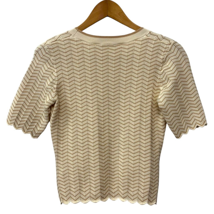 Elie Tahari Striped Knit Top - Size Small