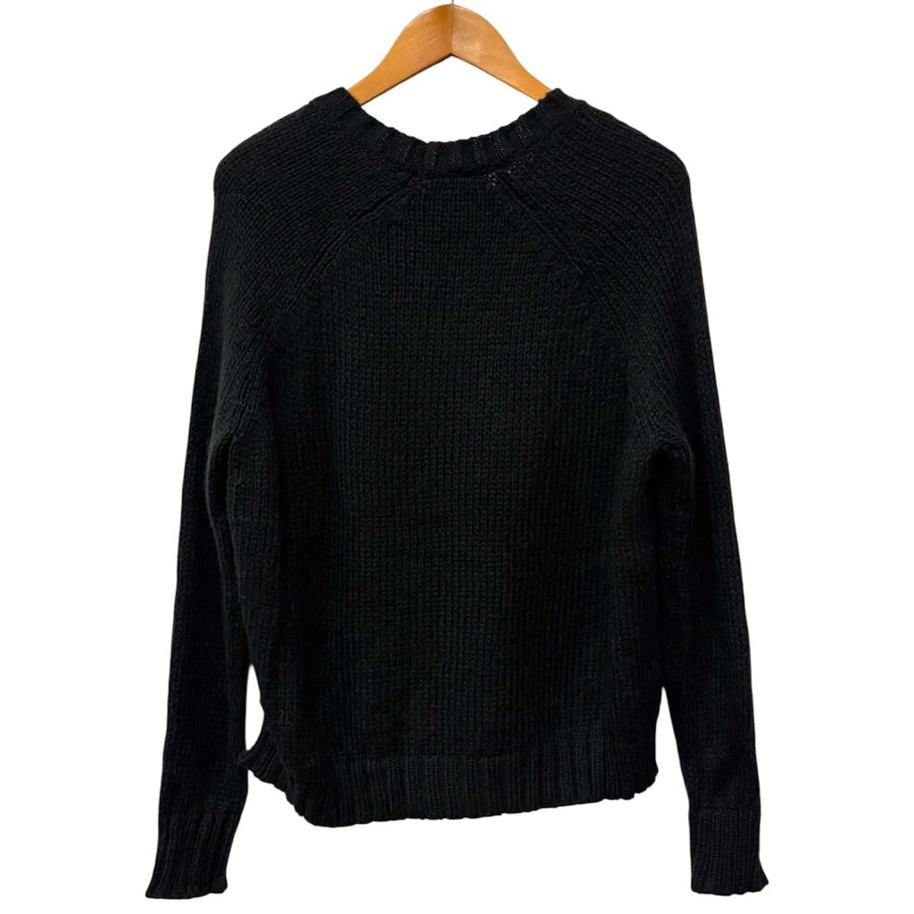 Wooden Ships NWT Knit Star Raglan Chunky Sweater in Black Moss - Size XS