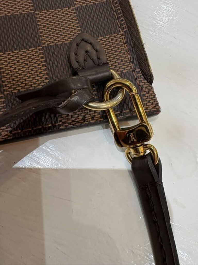 Louis Vuitton Damier Ebene Neverfull Wristlet