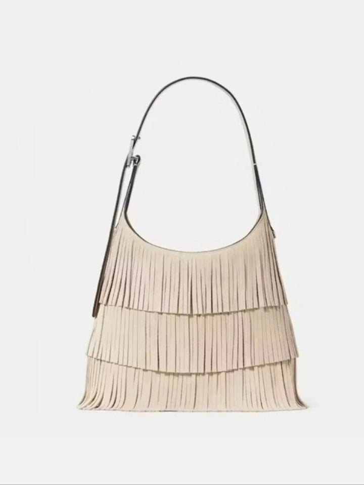 Kate Spade NWT 454 Suede Fringe Small Shoulder Bag