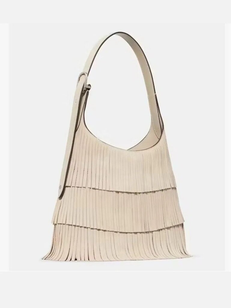 Kate Spade NWT 454 Suede Fringe Small Shoulder Bag