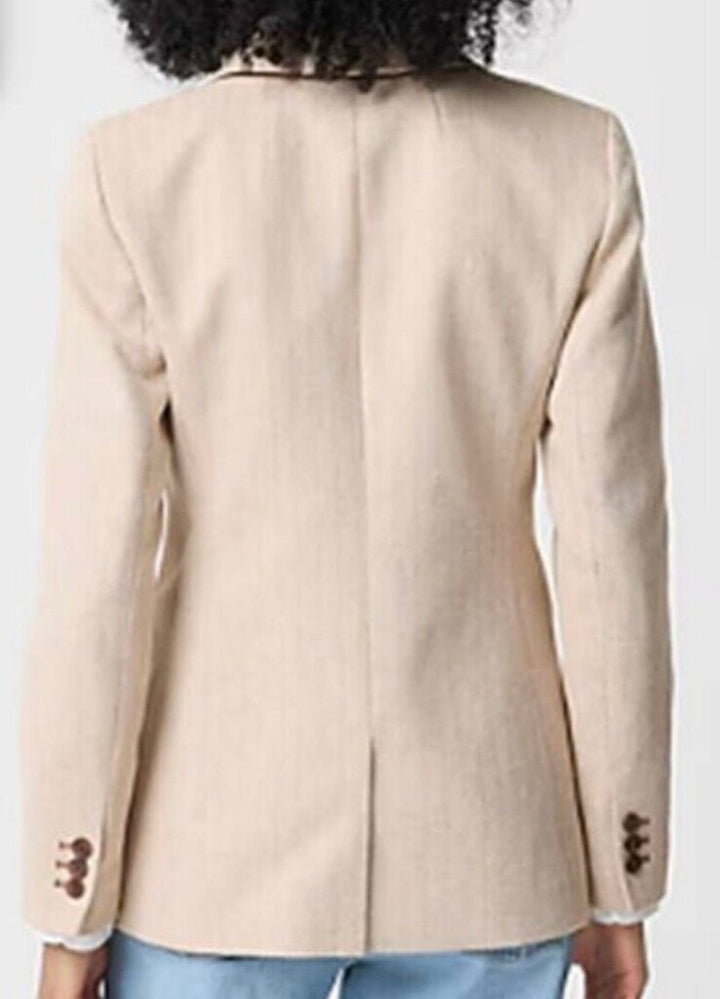 J Crew Herringbone One Button Blazer - Size 10 T