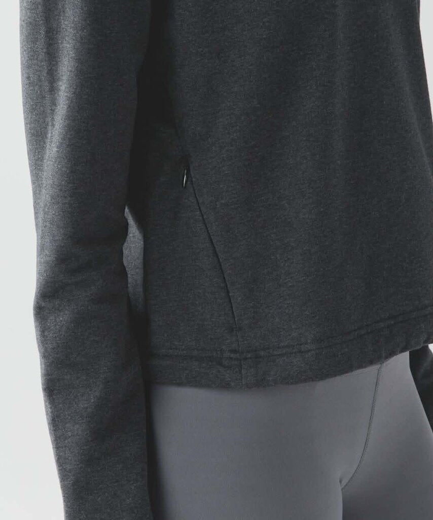 Lululemon Getaway Crew Top in Heathered Black - Size XS/S