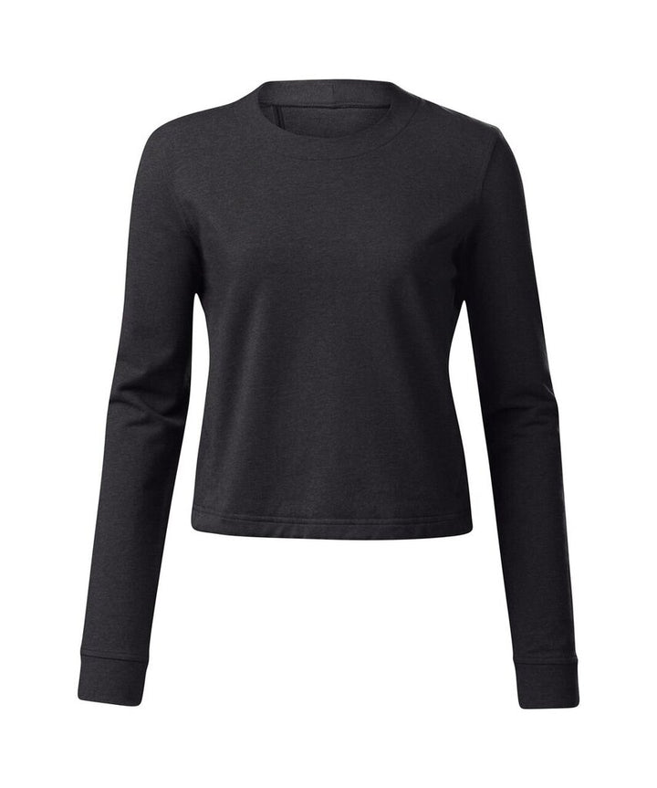Lululemon Getaway Crew Top in Heathered Black - Size XS/S