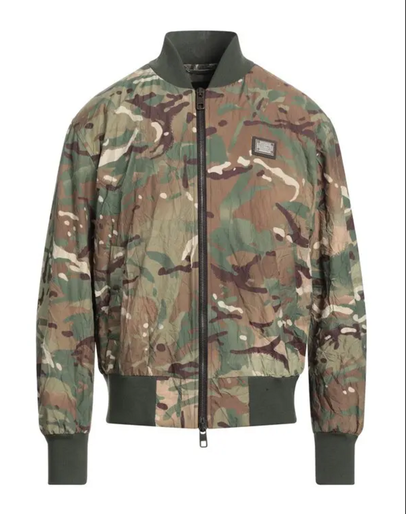 Dolce & Gabbana Mens Camouflage Bomber Jacket - Size IT 54