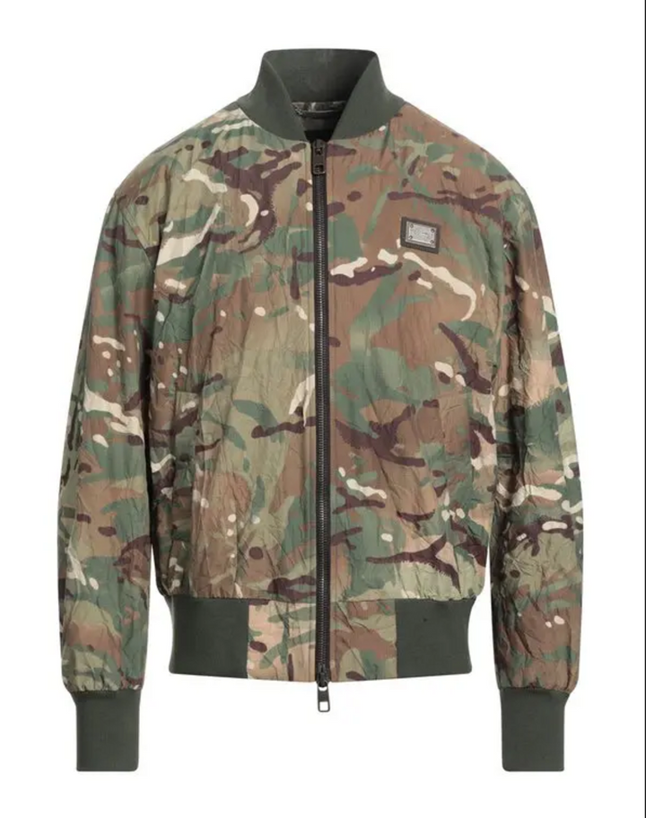 Dolce & Gabbana Mens Camouflage Bomber Jacket - Size IT 54