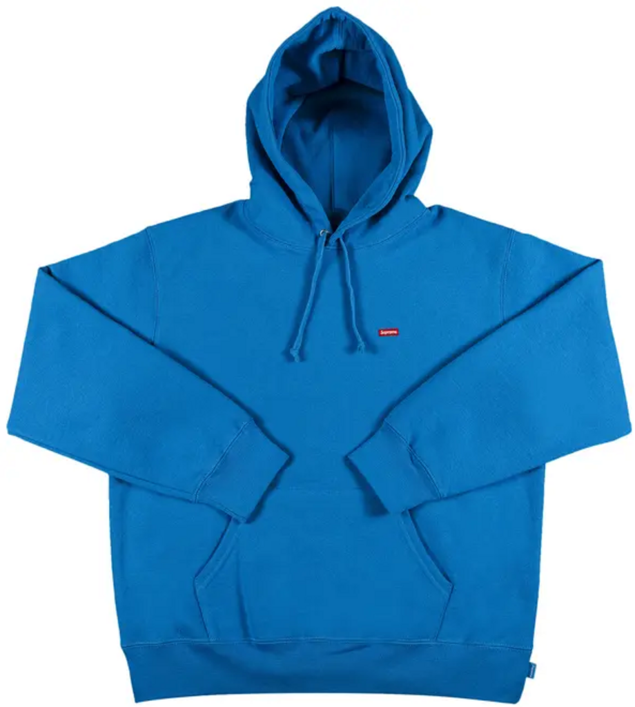 Supreme Mens Small Box Hooded Sweatshirt in Bright Blue - Size XL