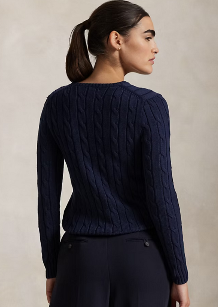 Ralph Lauren Cable-Knit Cotton Crewneck Sweater - Size XS (Retails for $168)