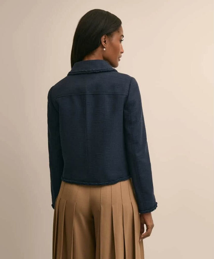 Brooks Brothers NWT Cotton-Blend Braid-Trim Textured Jacket - Size Small (Retails for $298)