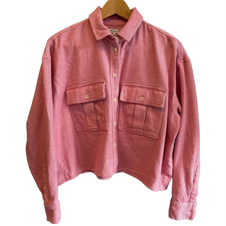 Madewell Flannel Cargo Button Up Shirt - Size Medium