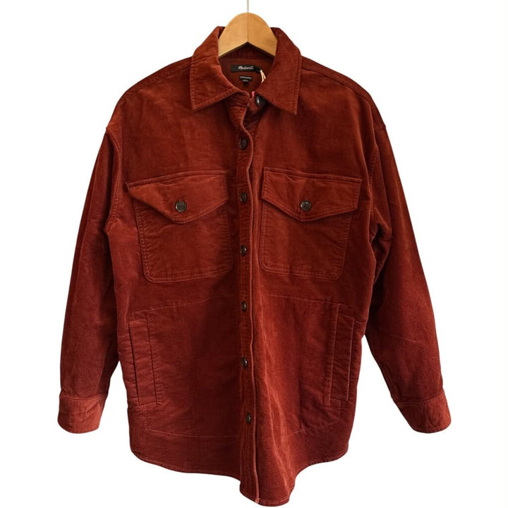 Madewell Corduroy Twill Oversized Shirt Jacket - Size Small