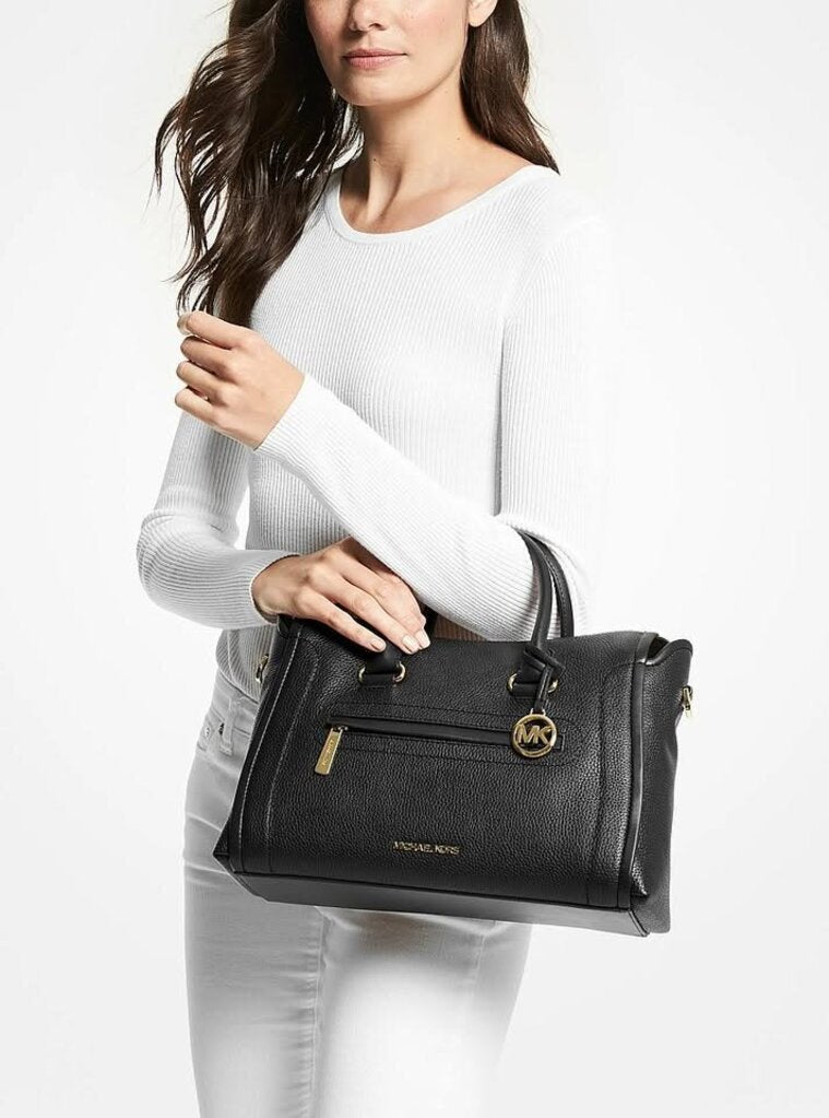 Michael Kors NWT Carine Large Pebbled Leather Satchel (Retails for $558)