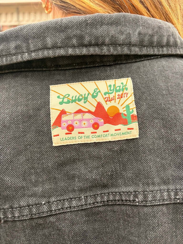 Lucy & Yak Washed Black Denim Jacket - Size Medium