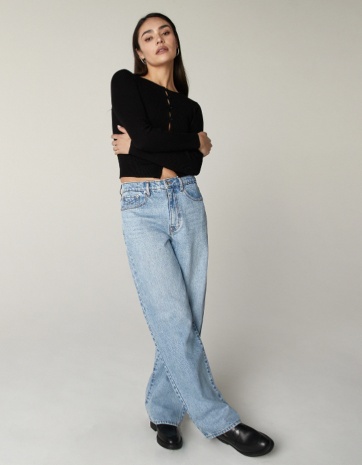 Unpublished NWT RUMI High-Rise Stacked Wide Leg Jeans