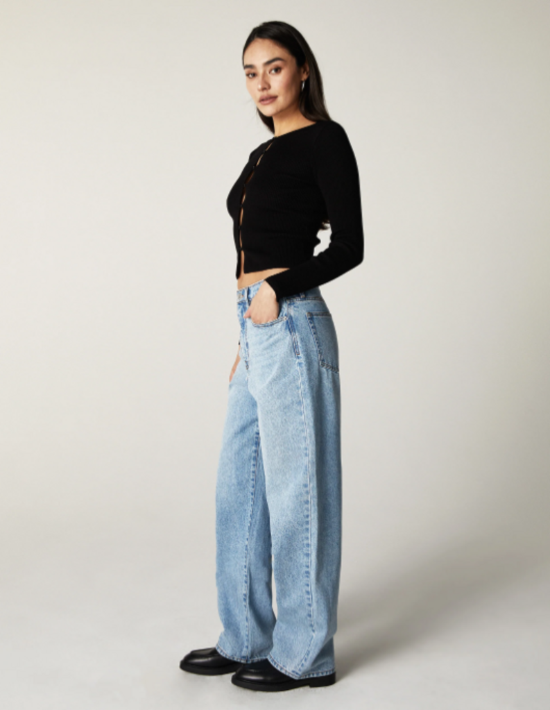Unpublished NWT RUMI High-Rise Stacked Wide Leg Jeans
