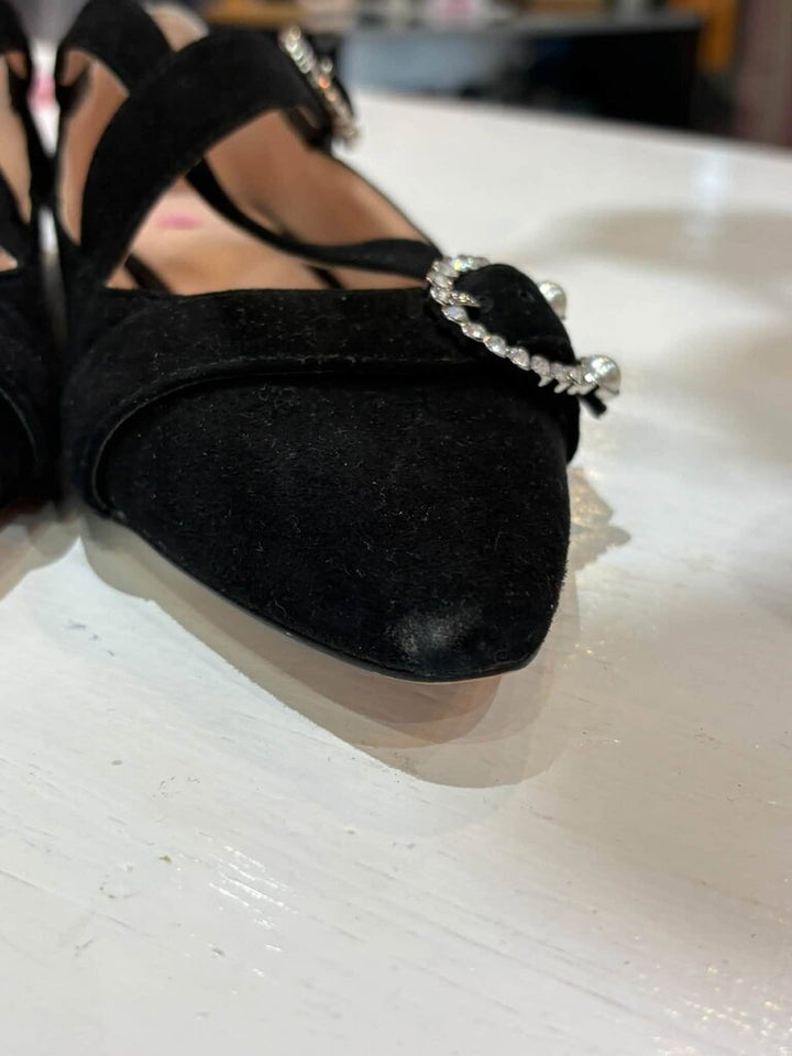 J. Crew Marina Suede Criss Cross Ballet Flats - Size 9