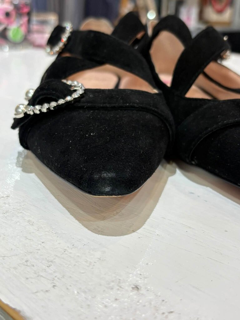 J. Crew Marina Suede Criss Cross Ballet Flats - Size 9