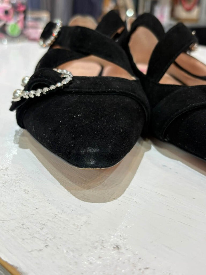 J. Crew Marina Suede Criss Cross Ballet Flats - Size 9
