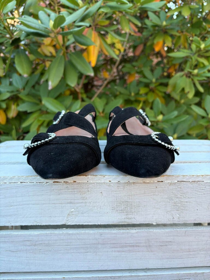 J. Crew Marina Suede Criss Cross Ballet Flats - Size 9