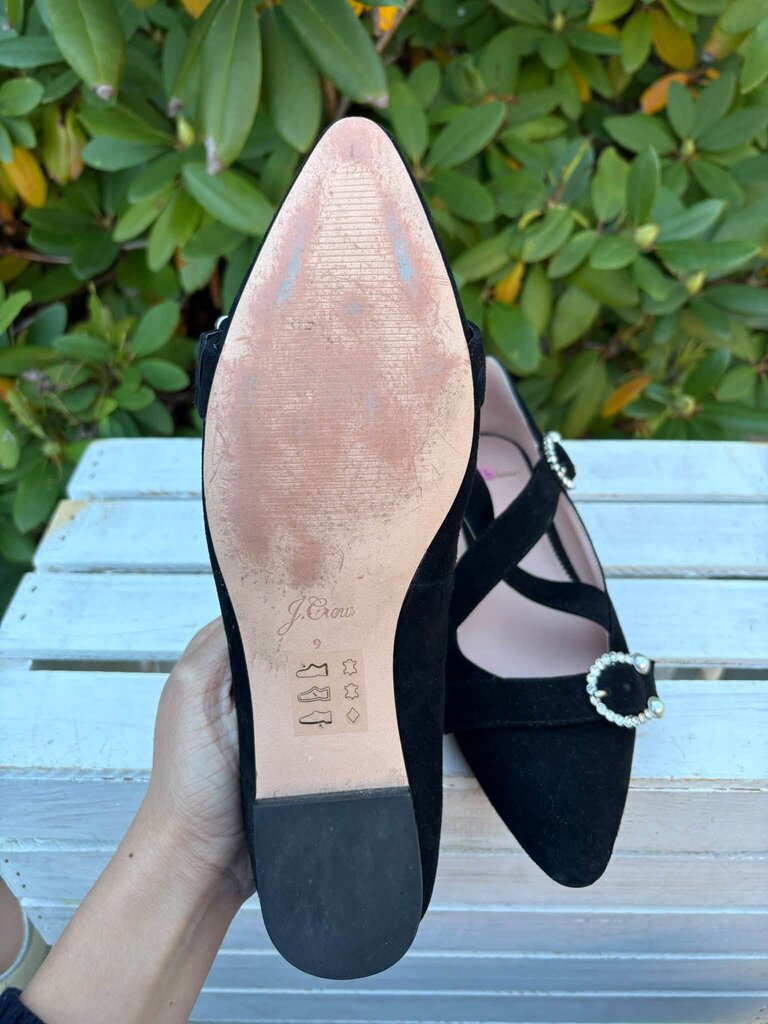 J. Crew Marina Suede Criss Cross Ballet Flats - Size 9