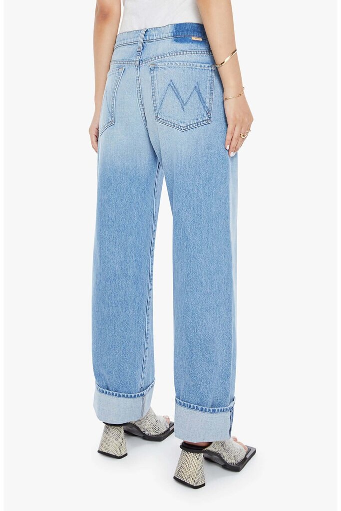 Mother Lil Dodger Button Hover Cuff Wide Leg Jeans - Size 31