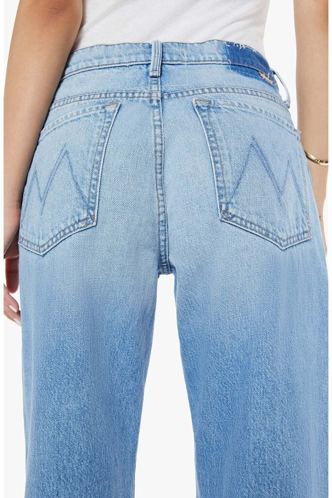 Mother Lil Dodger Button Hover Cuff Wide Leg Jeans - Size 31
