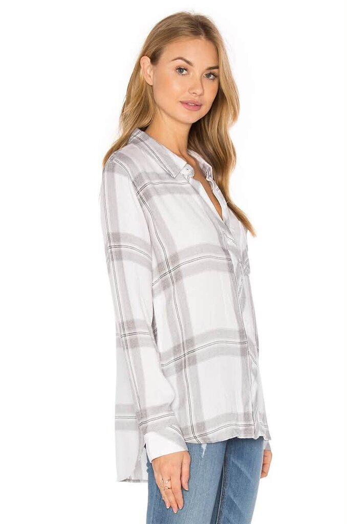 Rails Hunter Button Up in Ash Cinder - Size Large