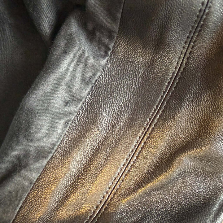 Balmain Paris Asymmetric Biker Moto Leather Jacket - Size Small