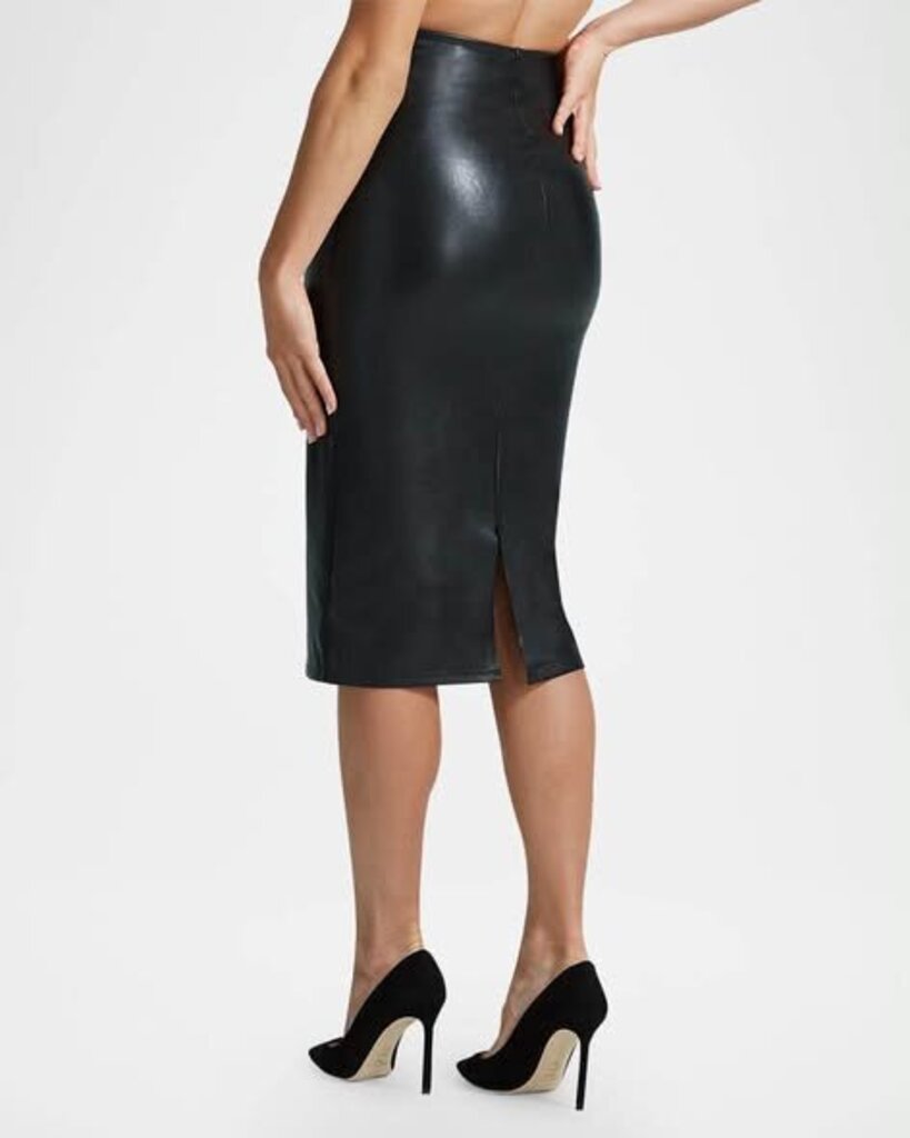 Commando Faux Leather Midi Skirt - Size Large
