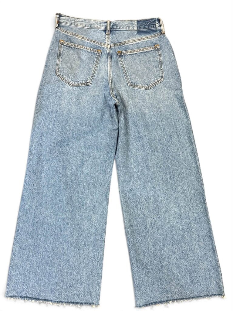 Abercrombie & Fitch High Rise Cropped Wide Leg Jeans - Size 28 (Retails For $90)