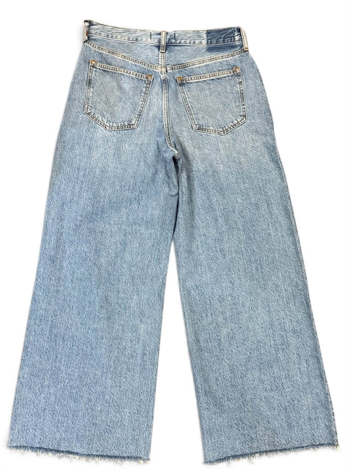 Abercrombie & Fitch High Rise Cropped Wide Leg Jeans - Size 28 (Retails For $90)
