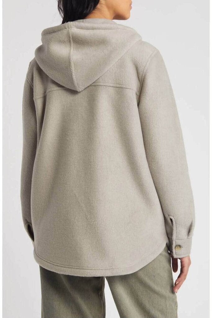 Thread & Supply Hooded Fleece Shacket - Size Medium