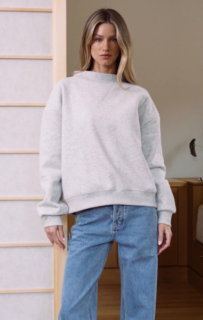 Parke Shrunken Classic Mockneck Sweatshirt